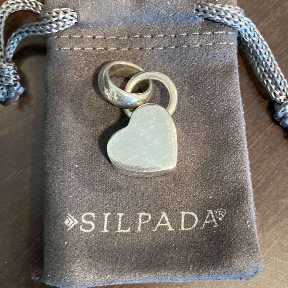 Silpada chunky heart charm